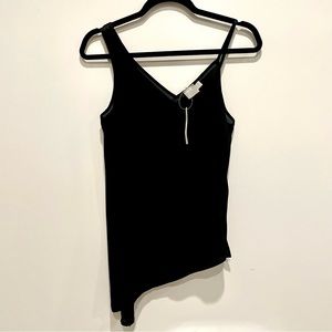 ASOS asymmetric sleeveless top, black xs, NWT